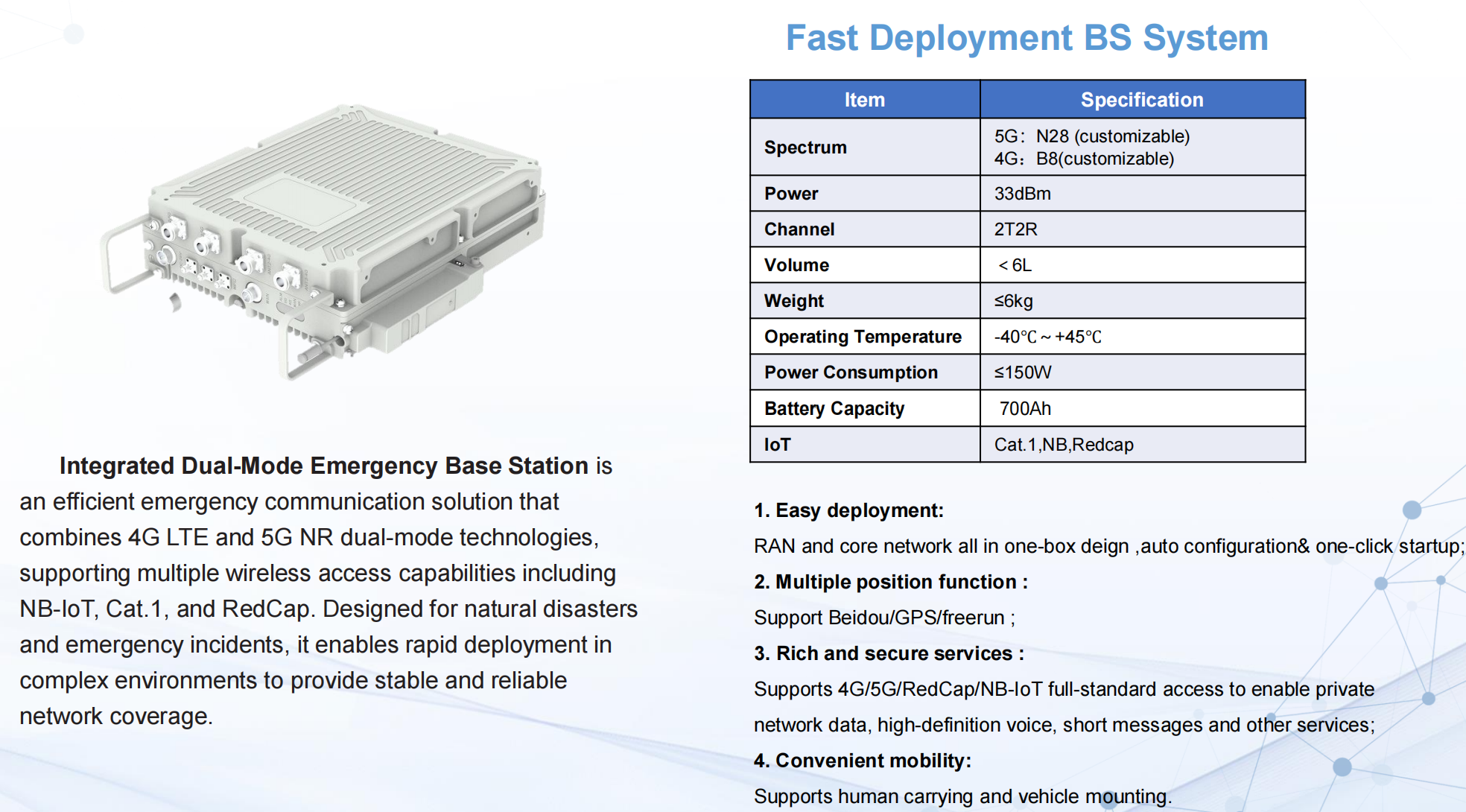 Emergency Base Station